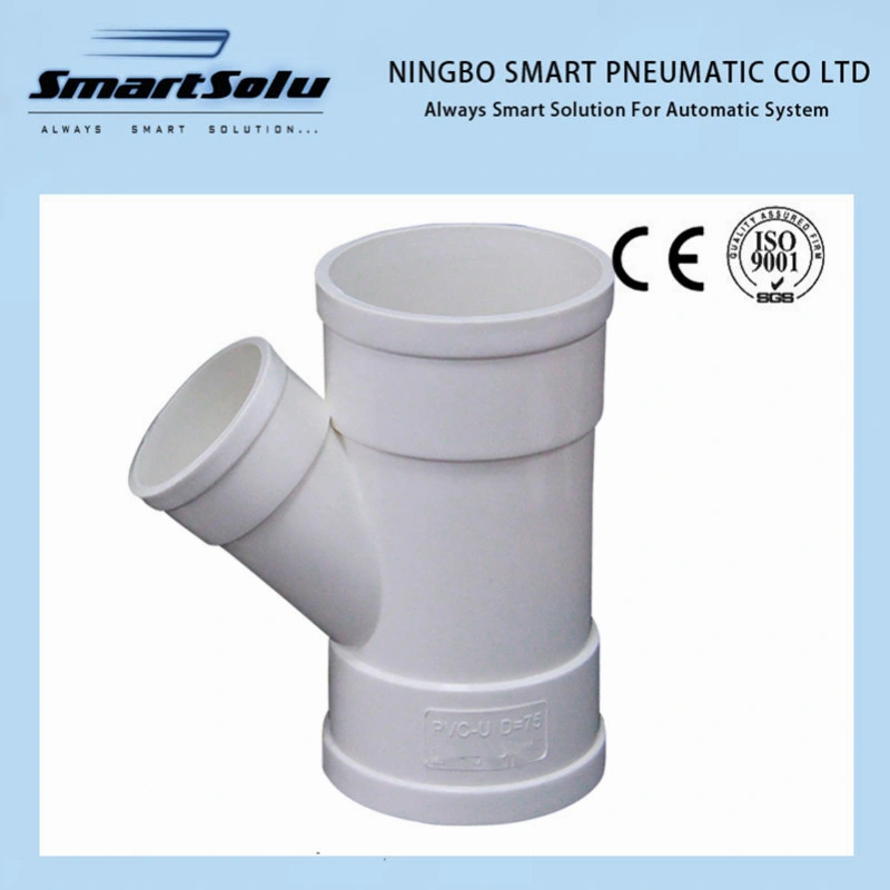 PVC 45-Degree Oblique Tee Drainage Pipe Fittings