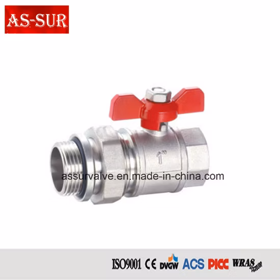 Válvula de bola de latón con reductor de presión como